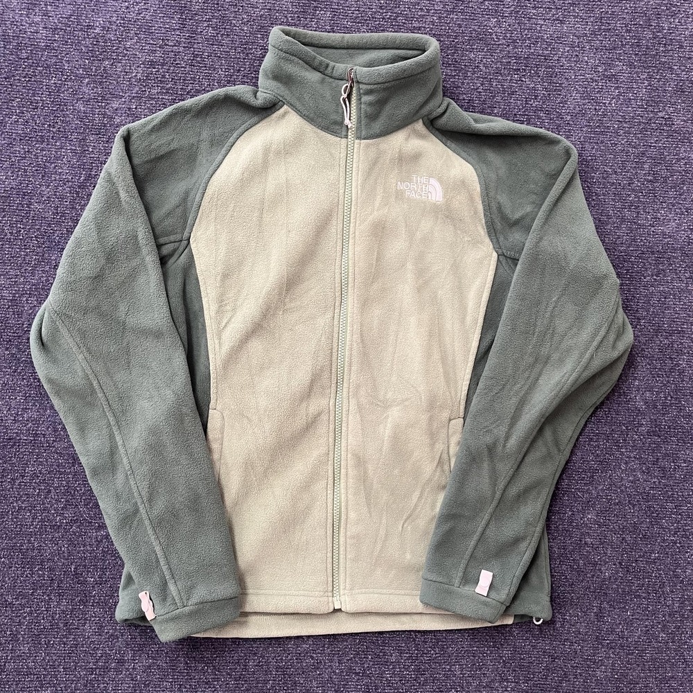 The North Face Fleece Jacket Womens Medium Green Full Zip Soft Cozy Outdoor